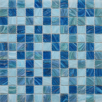 수영장 용 파란색 23x23mm 유리 모자이크